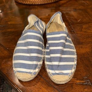 Striped Blue Espadrilles for Women